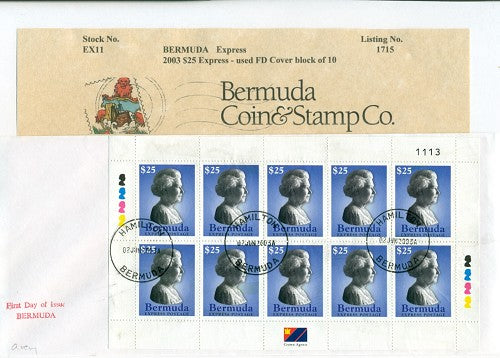 $25 Express - used FD block of 10