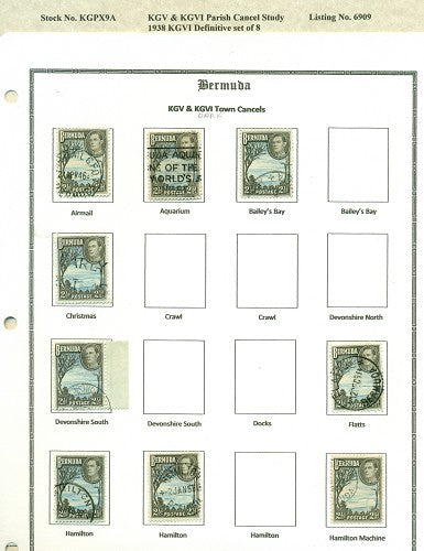 KGV & KGVI Cancels 1938 KGVI Definitive KGX 09A