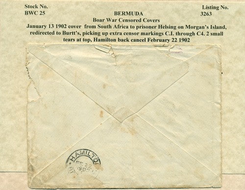 Boer War Cover - January 13, 1902