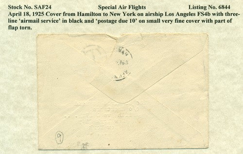 Special Air Flights 4/18/1925 SAF 24
