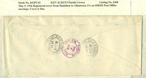 KGV & KGVI Parish Covers Hamilton May 5, 1936 KGPC 42
