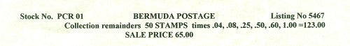 Postage Collection Remainders PCR01