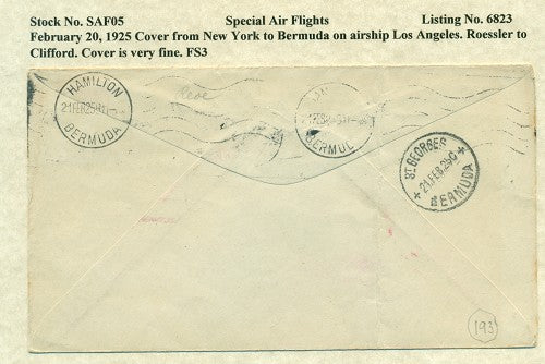 Special Air Flights February 20,1925 SAF 05