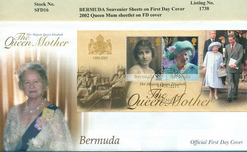 Souvenier sheet - 2002 Queen Mum