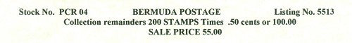 Postage Collection Remainders PCR04 #5513