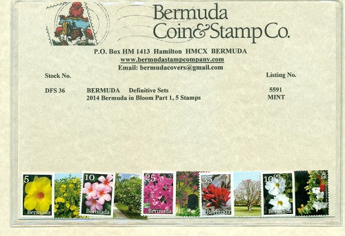 2014 Bermuda in Bloom, part 1 - 5 stamps
