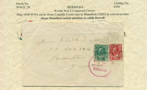 May 1918 Hamilton editor Darrell