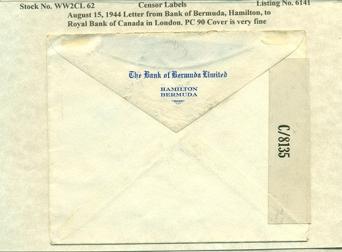 Censor Label P90 WW2CL 62