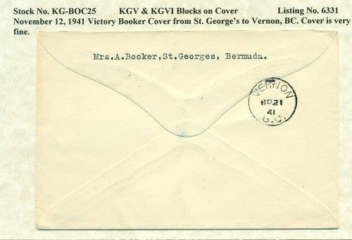 KGV & KGVI Blocks on Cover KGBC 25