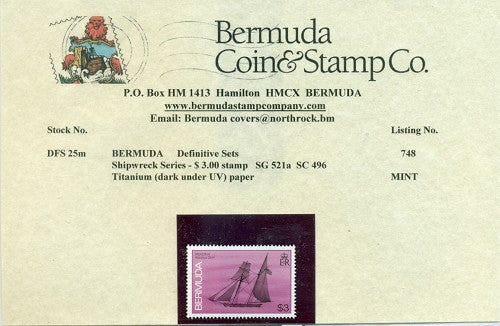 Shipwreck issue Titanium (dark) paper $3.00