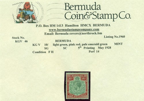 10/- 5th printing May 1928 - FH