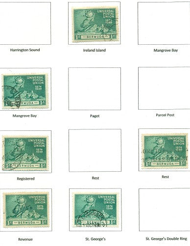 KGV & KGVI Cancels 1940s-1950s KGVI Commemoratives KGX 12A