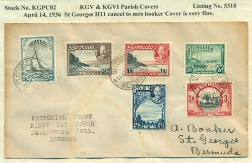 KGV & KGVI Parish Covers St. George's , 1936 KGPC 184