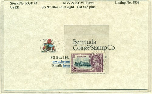 KGV & KGVI Flaws, Blue shift -KGF42