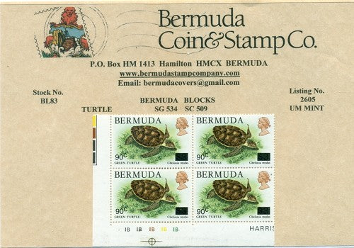 1986   90c Turtle overprint