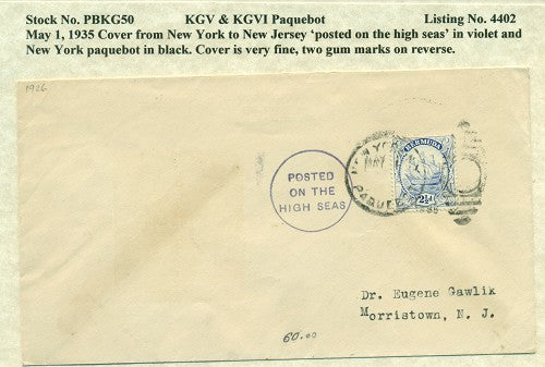 Paquebot Mail from May 1, 1935