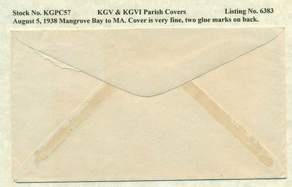KGV & KGVI Parish Covers Mangrove Bay August 5, 1938 KGPC 57