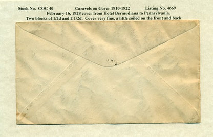 Caravels on Cover 1910-22, 40