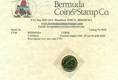 Bermuda gold plated 25 cents