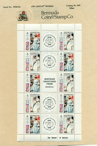 Souvenier sheet - 65th B'day QE11