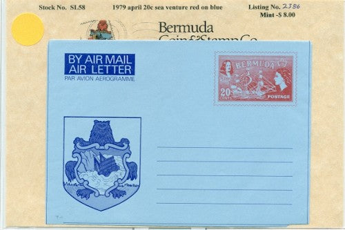 1979 April 20c Sea Venture air letter