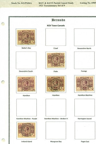 KGV & KGVI Cancels 1921 Tercentenary KGX 04A