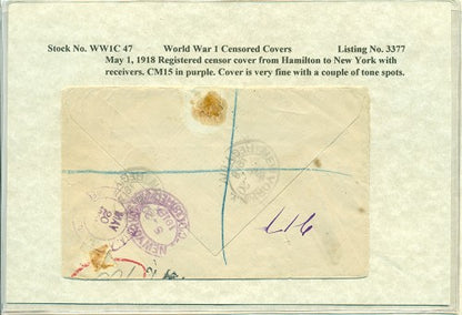 WW1 CENSOR COVER