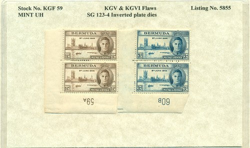 KGV & KGVI Flaws, Inverted plate -KGF59