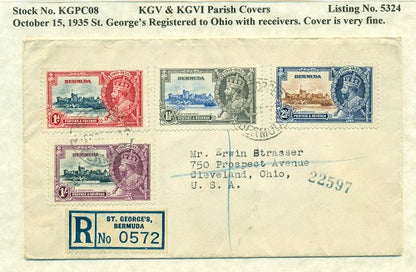KGV & KGVI Parish Covers St. George's October 31, 1935
