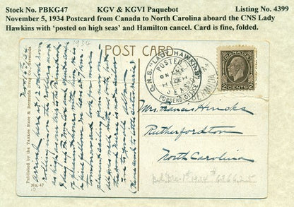 Paquebot Mail from November 5, 1934