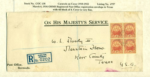 Caravels on Cover 1910-22, 138
