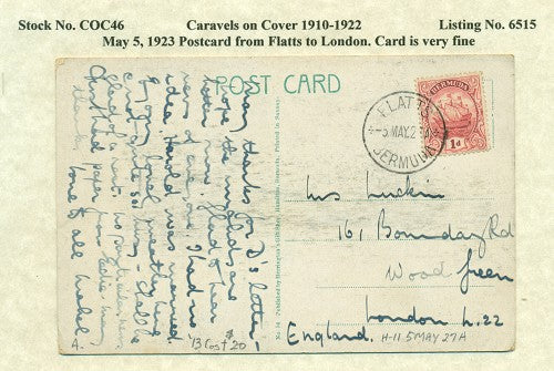 Caravels on Cover 1910-22 COC 46