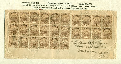 Caravels on Cover 1910-22, 152