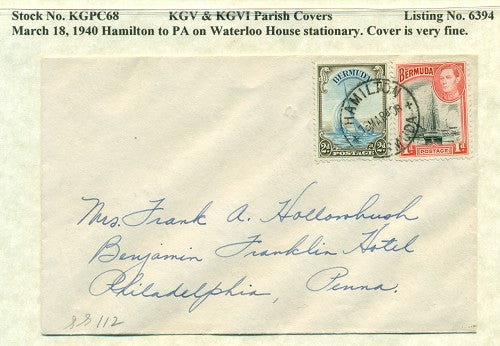 KGV & KGVI Parish Covers Hamilton March 18, 1940 KGPC 68