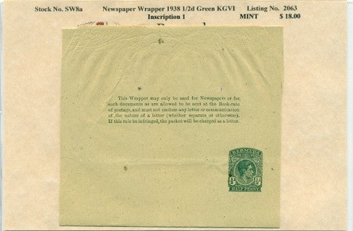 1938 KGVI news wrapper -SW08a