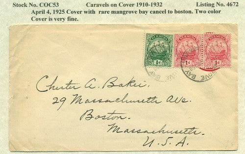 Caravels on Cover 1910-22 mangrove bay
