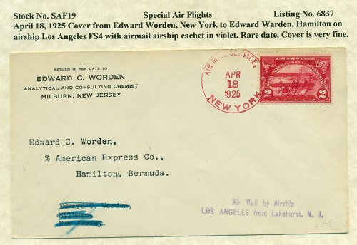 Special Air Flights 4/18/1925 SAF 19
