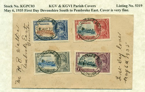 KGV & KGVI Parish Covers Devonshire South May 6, 1935