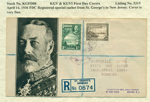KGVI Blocks on Cover -08