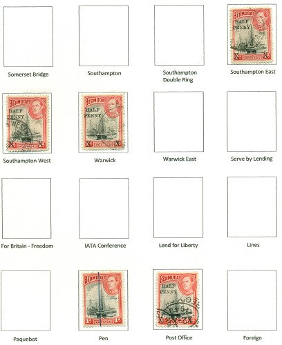 KGV & KGVI Cancels 1940s-1950s KGVI Commemoratives KGX 12