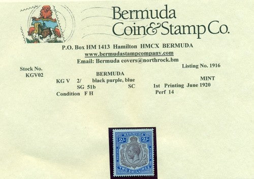 2/- 1st printing June 1920 - FH