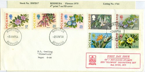 Flowers 1975 4th printing 7 stamps
