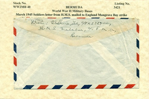 Cover from Bermuda  SOLDIERS LETTER