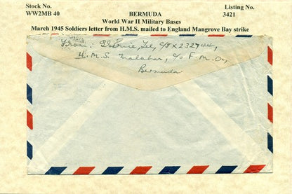 Cover from Bermuda  SOLDIERS LETTER