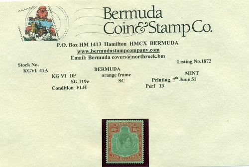 10/-  Seventh printing June 1951 -KGVI 41a