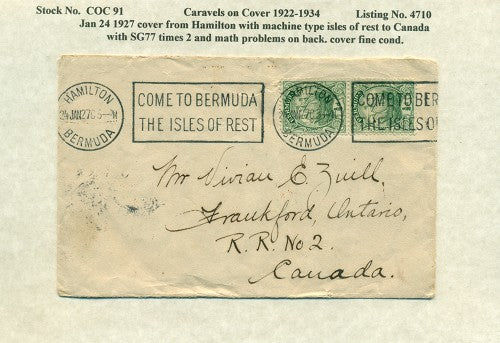 Caravels on Cover 1910-22, 91