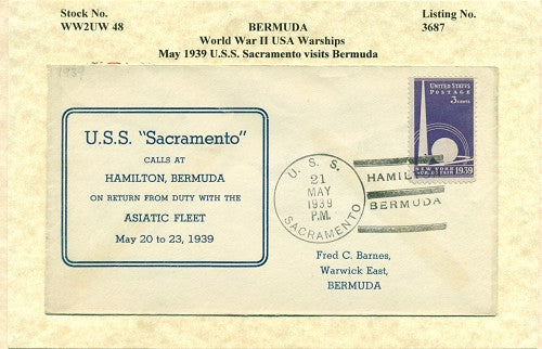 war ship visits USS Sacramento -WW2UW 48