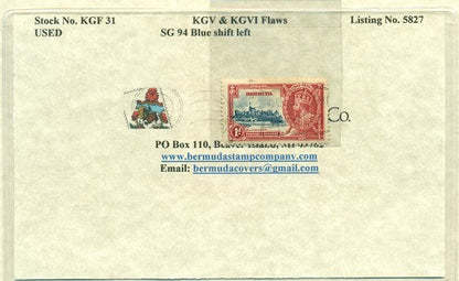 KGV & KGVI Flaws, Blue shift-KGF 31