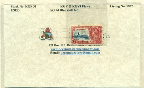 KGV & KGVI Flaws, Blue shift-KGF 31