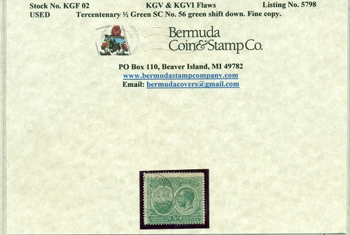 KGV & KGVI Flaws, Green shift -KGF 02